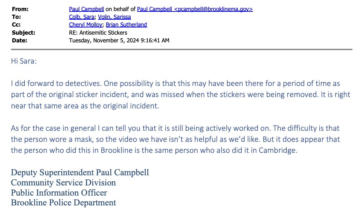 email from Paul Campbell